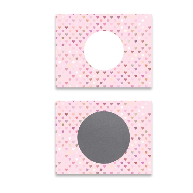 My Scratch Offs - 20 Pack Mini Pink Heart DIY Valentine Scratch Off Cards with Stickers, 3x4 Inch Customizable Love Notes for Gifts, Party Favors & Adults for Valentine's Day - Image 4